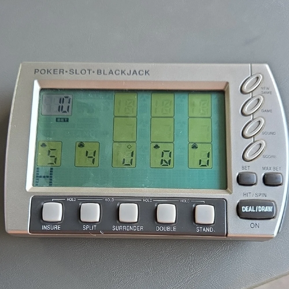 RadioShack Handheld Casino Game - Silver and Black